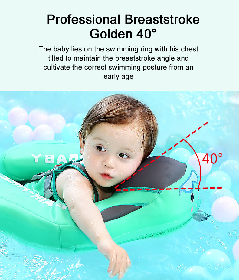 Baby Swimming Float with Canopy and Tail Butterfly Sun Protection