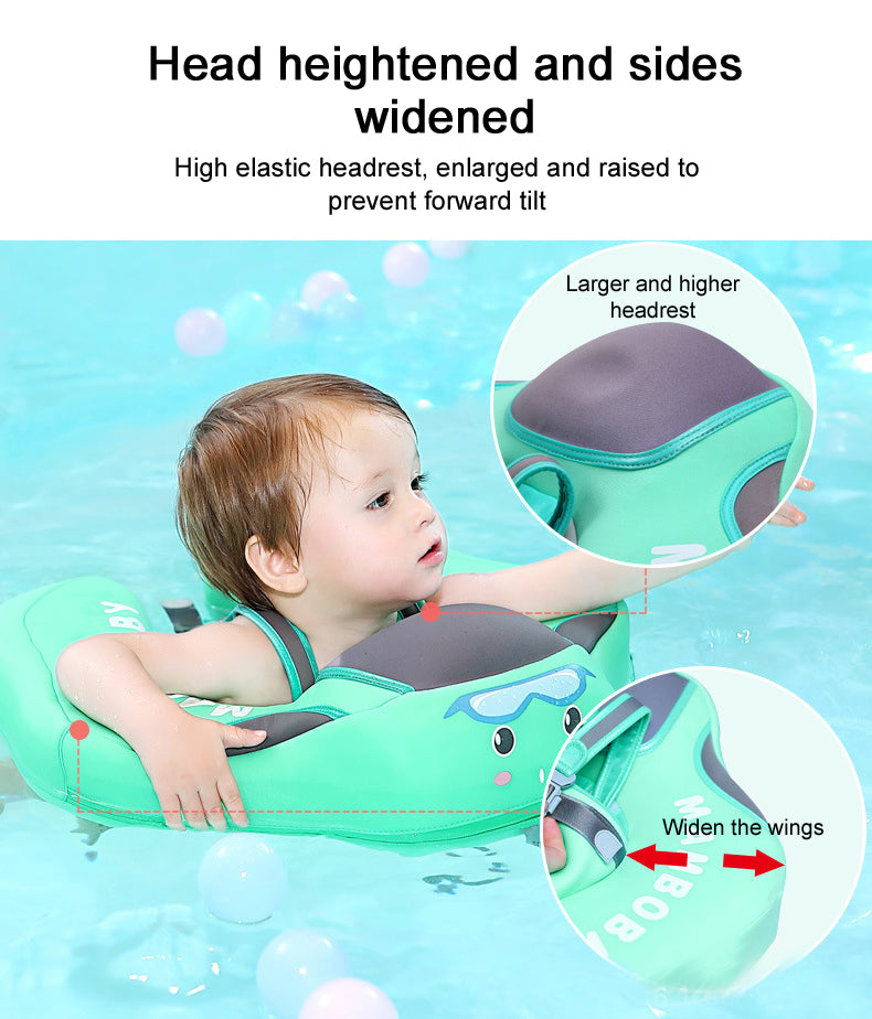 Baby Swimming Float with Canopy and Tail Butterfly Sun Protection