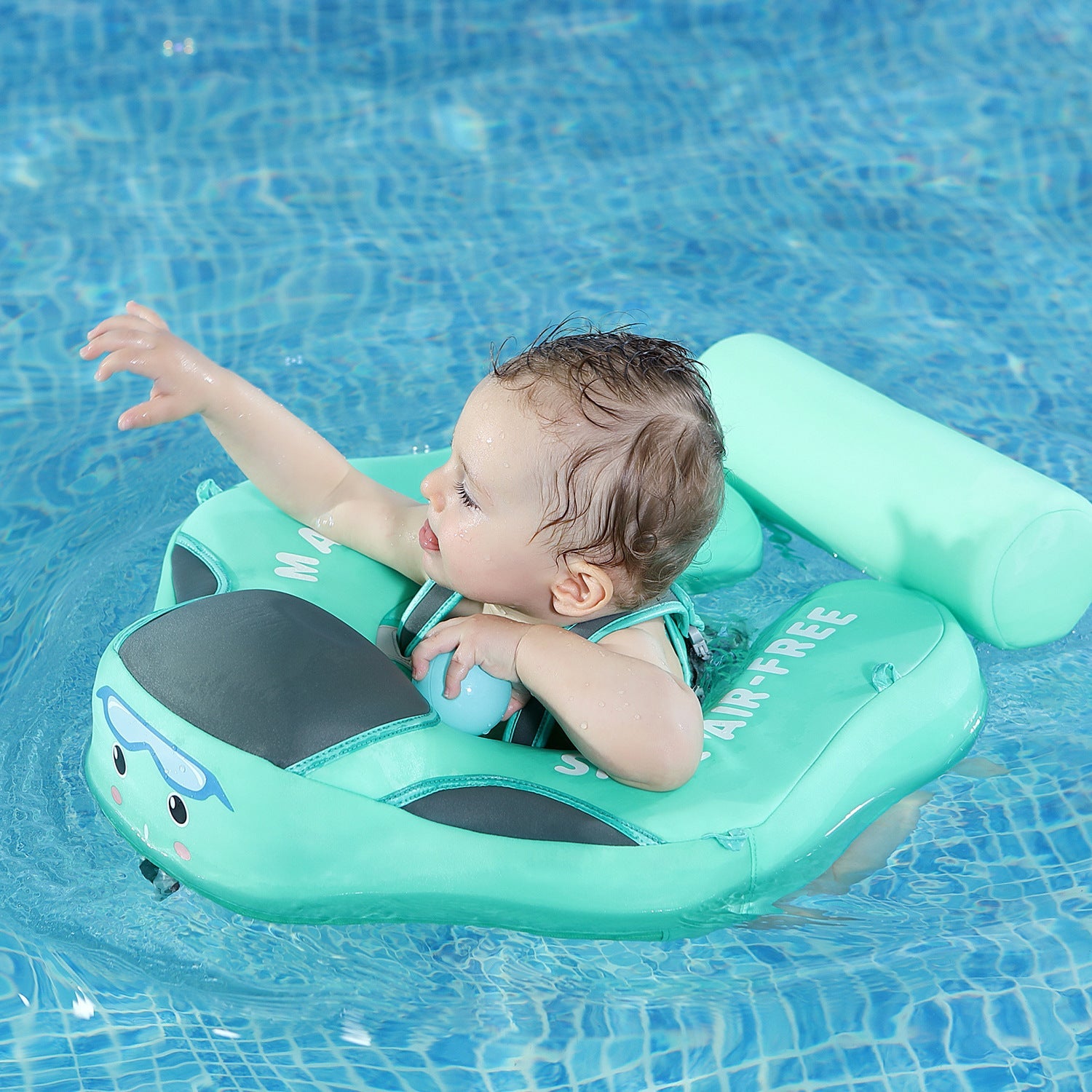 Baby Swimming Float with Canopy and Tail Butterfly Sun Protection