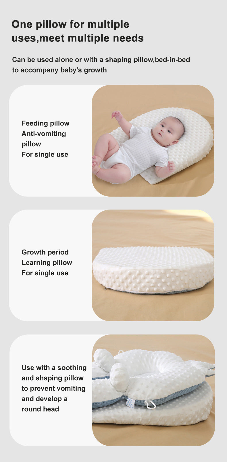 Baby Lope Cushion Newborn Feeding Anti Reflux Pillow
