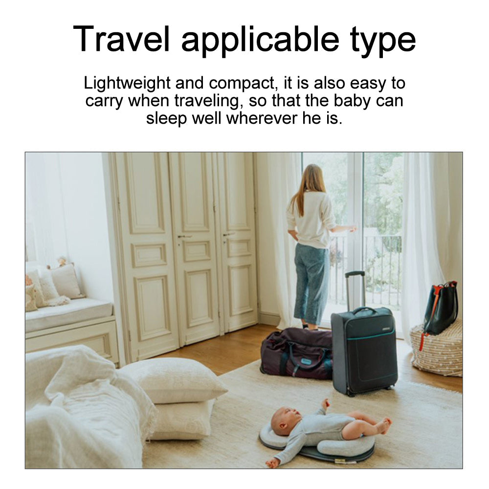 Newborn Baby Anti flat head Pillow Cushion Nest Bed Crib Lounger Portable