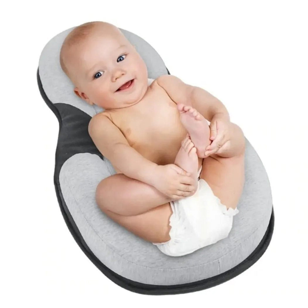 Newborn Baby Anti flat head Pillow Cushion Nest Bed Crib Lounger Portable