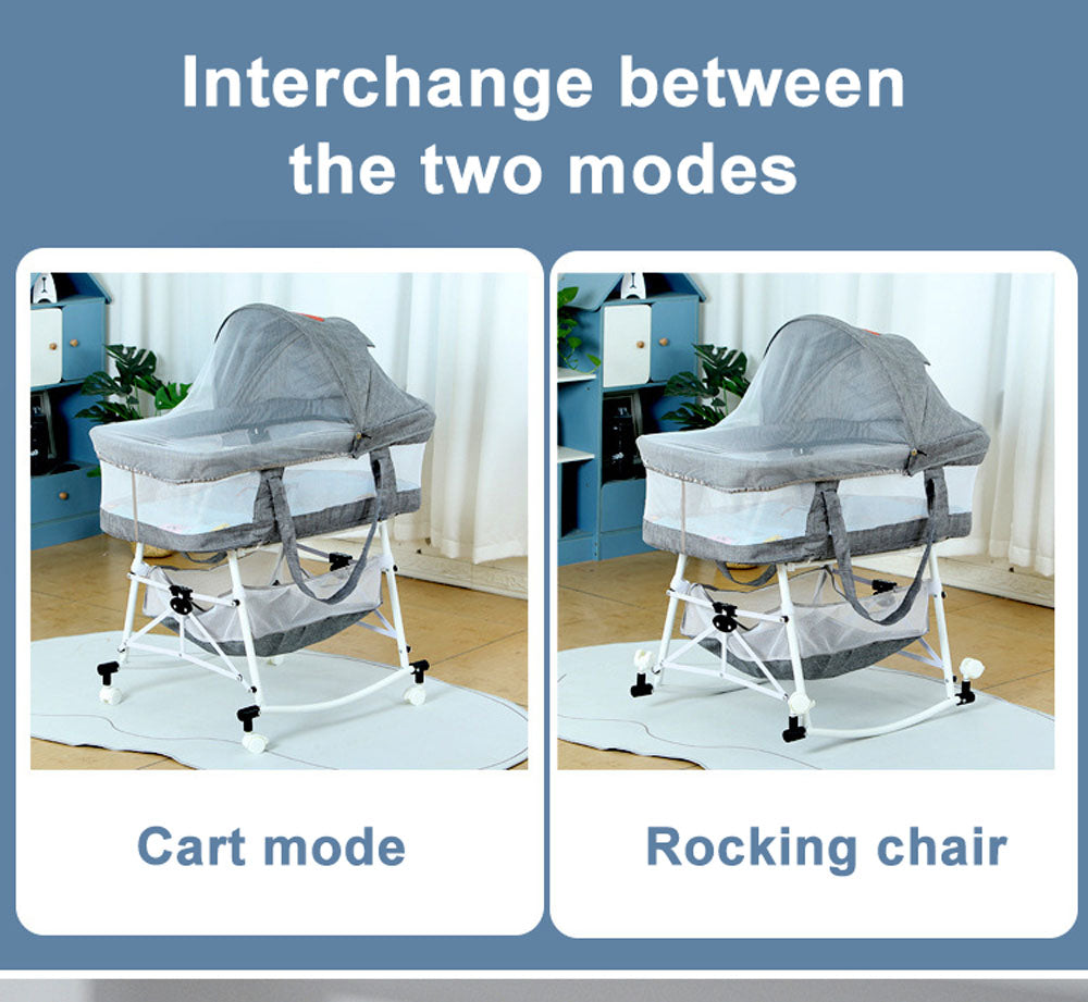 Baby newborn foldable movable outdoor portable Bassinet rocking Crib bed