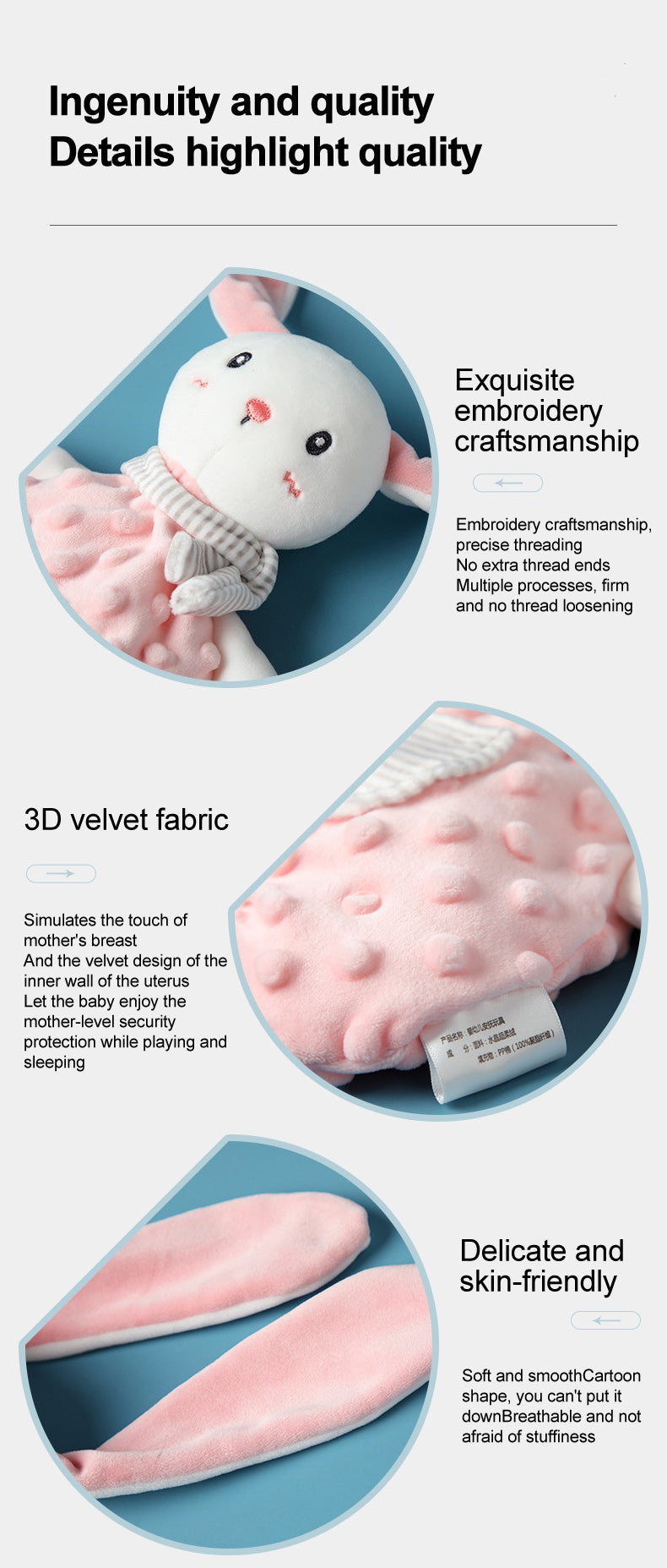 Nooer baby toys early education soothing doll children baby sleep can chew