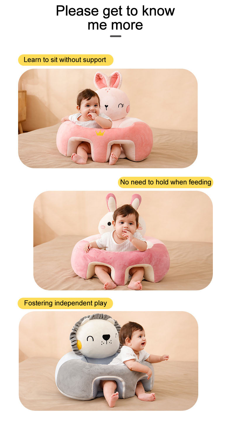 Baby Sitting Support Seat Sofa, Infant Learning Chair Head Protect