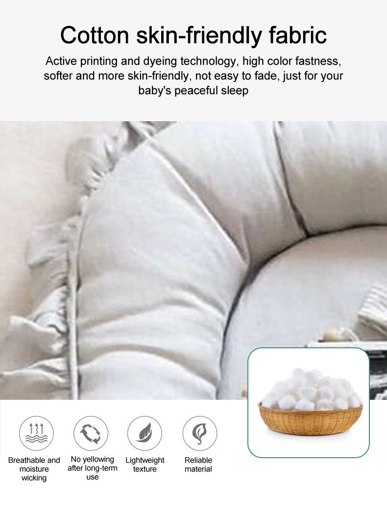 Ruffle Baby Travel Nest Lounger Crib Portable Cocoon Bionic