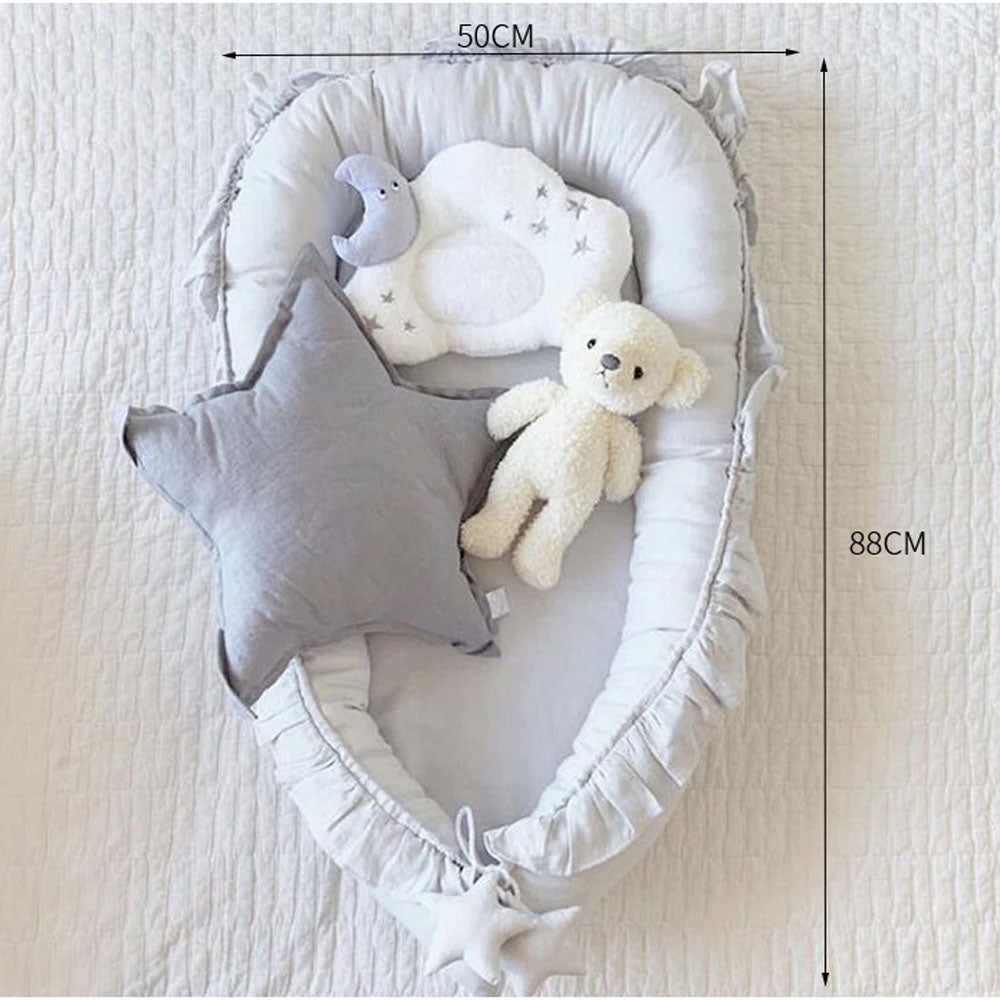 Ruffle Baby Travel Nest Lounger Crib Portable Cocoon Bionic