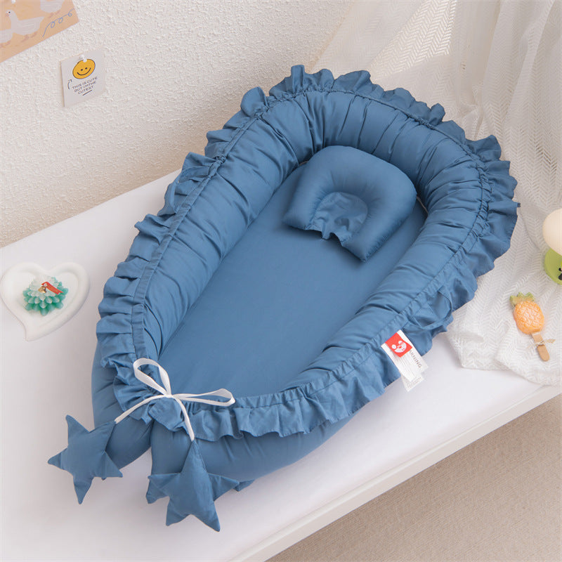 Ruffle Baby Travel Nest Lounger Crib Portable Cocoon Bionic