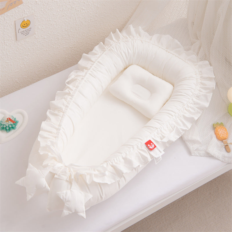 Ruffle Baby Travel Nest Lounger Crib Portable Cocoon Bionic