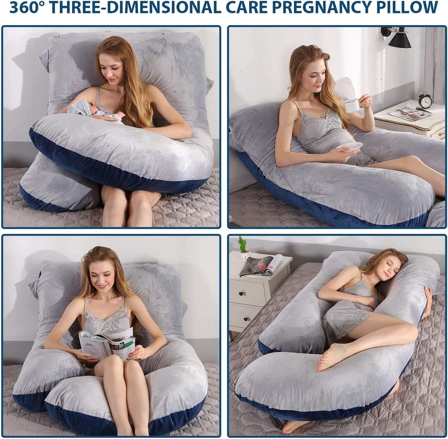 G Shaped Body Pillow: Ergonomic Support for Moms & Bump Comfort