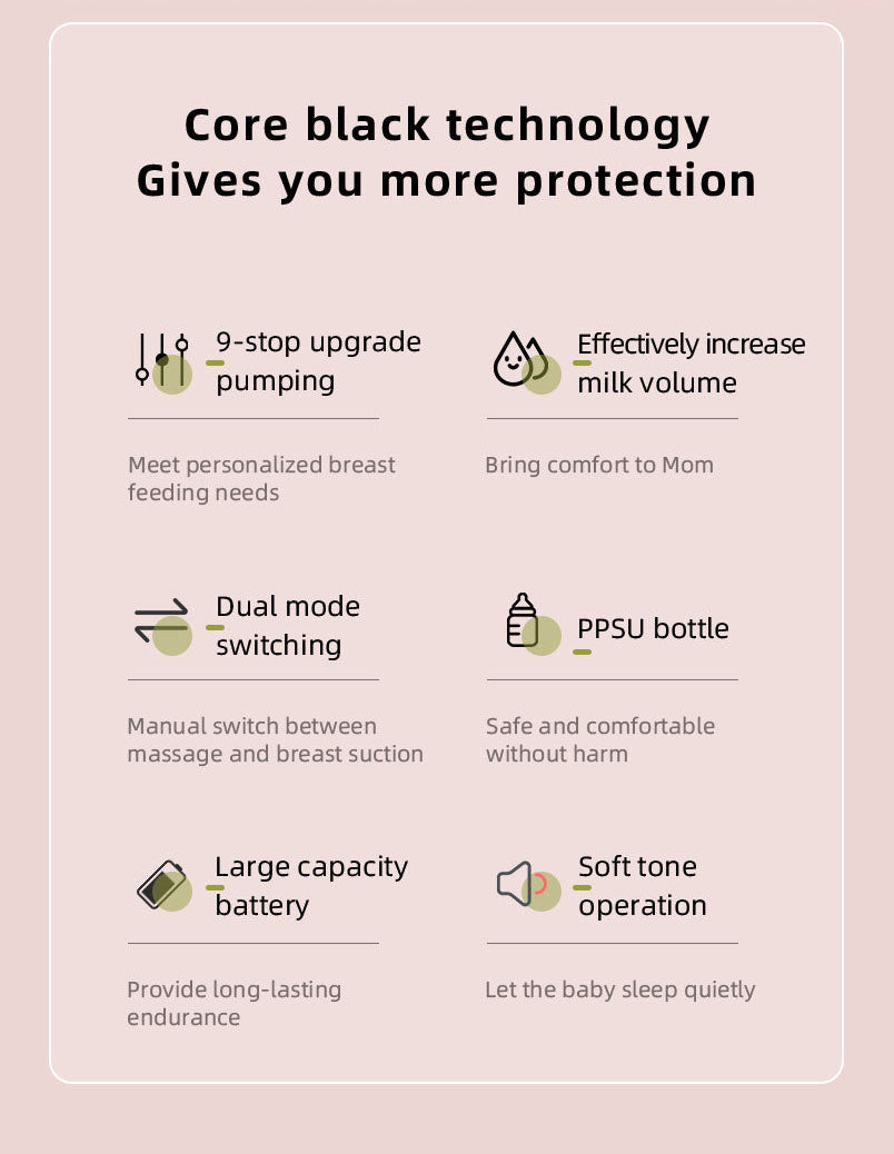 Automatic Electric Baby Breastfeeding Bottle Breast Pump Portable