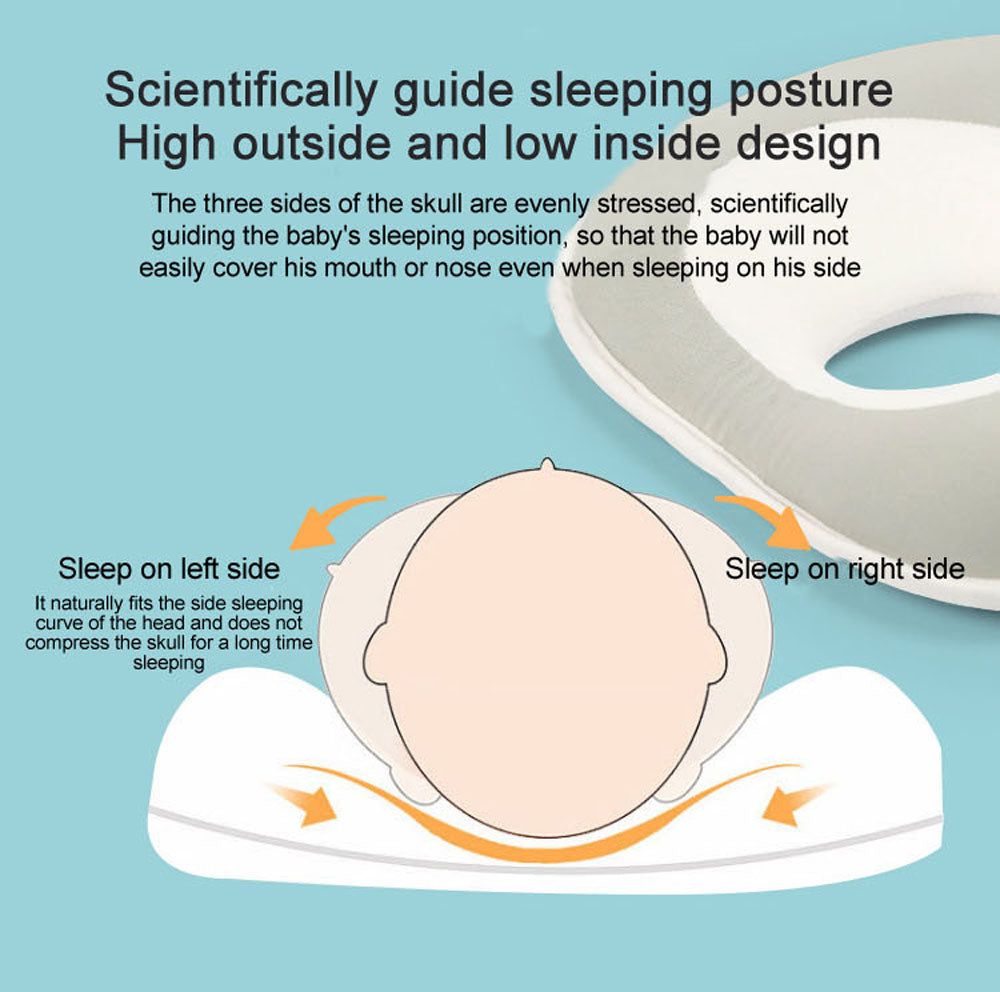 Baby Pillow For Anti Flat Head Memory Foam