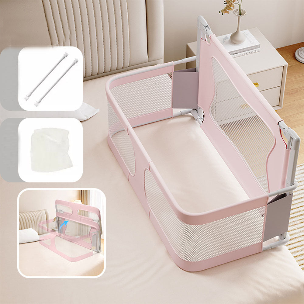 Baby Bedside Sleeper 3 in 1 Folding Portable Crib Breathable Safe Baby Bassinet