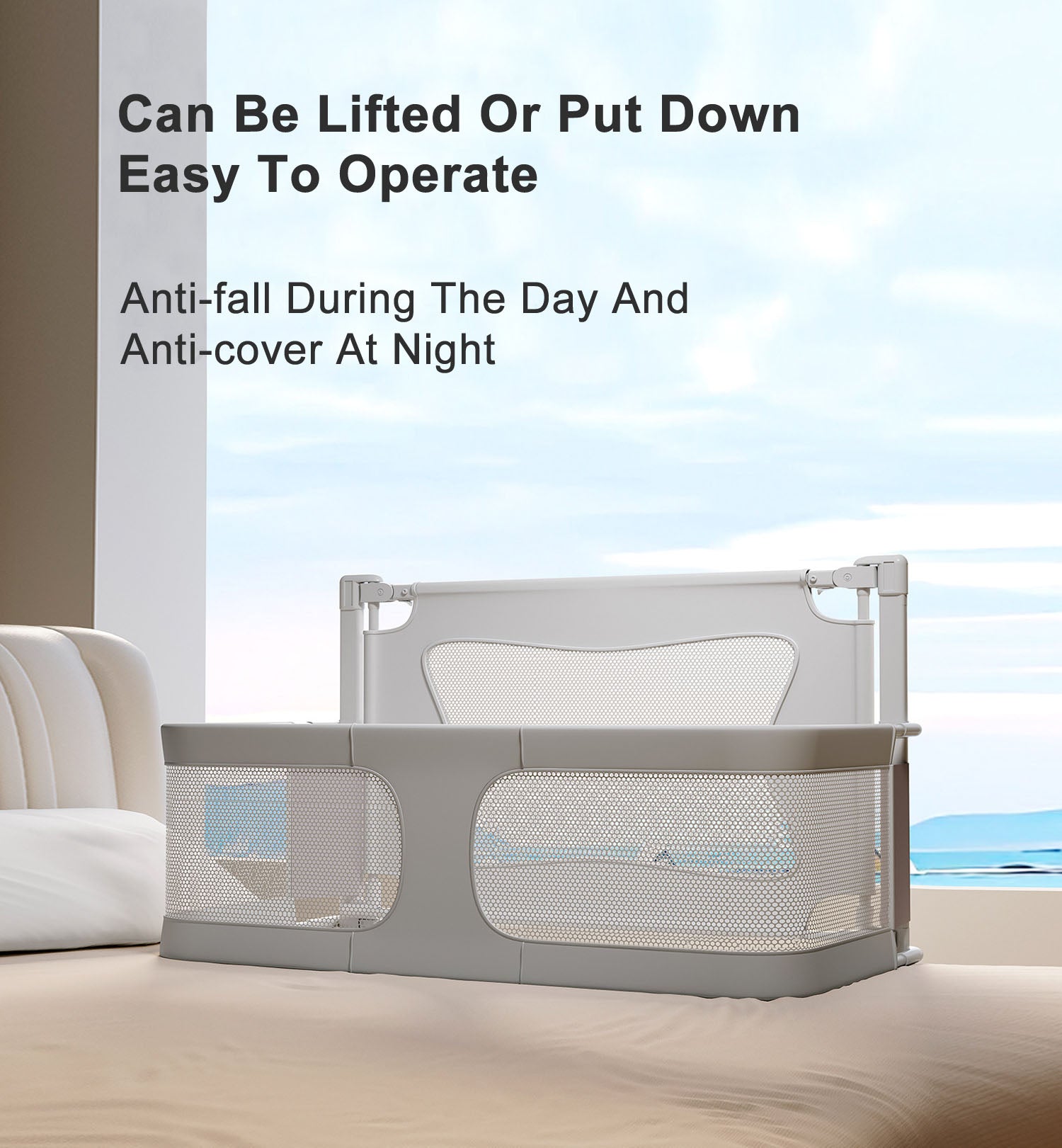 Baby Bedside Sleeper 3 in 1 Folding Portable Crib Breathable Safe Baby Bassinet