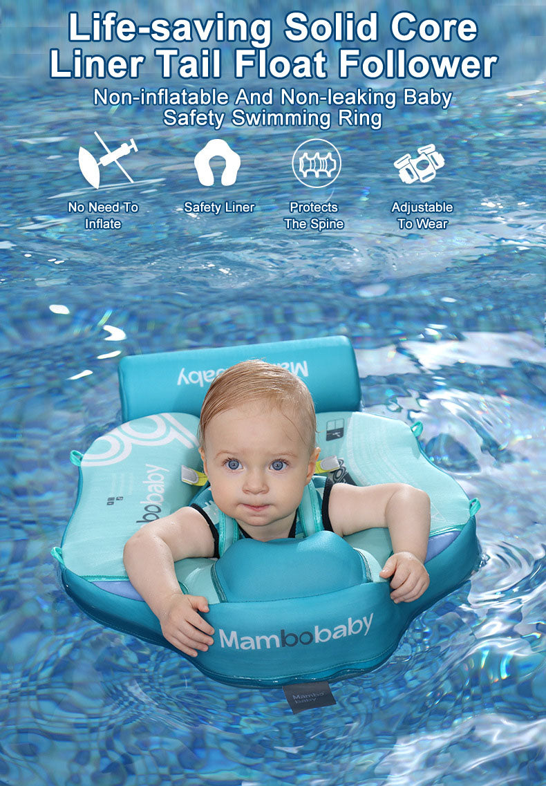 Mambobaby Baby infant Swimming Pool Float Deluxe with Canopy and Tail