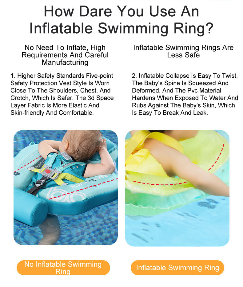 Mambobaby Baby infant Swimming Pool Float Deluxe with Canopy and Tail