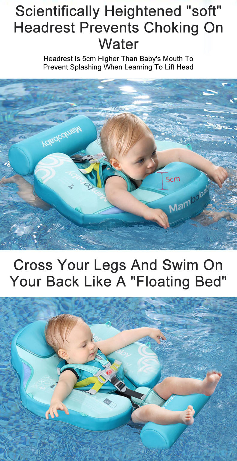 Mambobaby Baby infant Swimming Pool Float Deluxe with Canopy and Tail