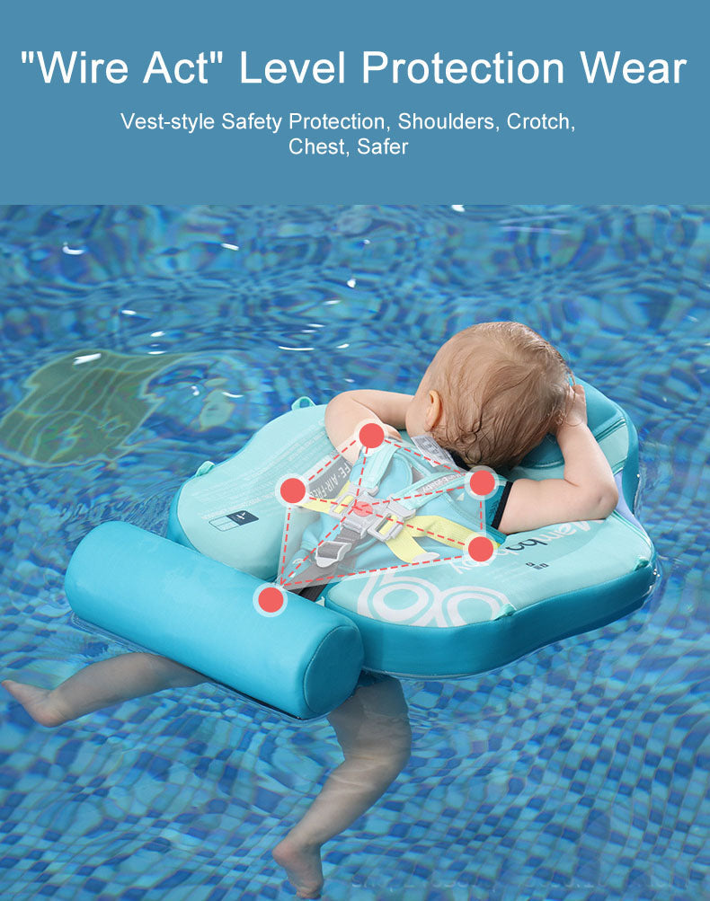 Mambobaby Baby infant Swimming Pool Float Deluxe with Canopy and Tail