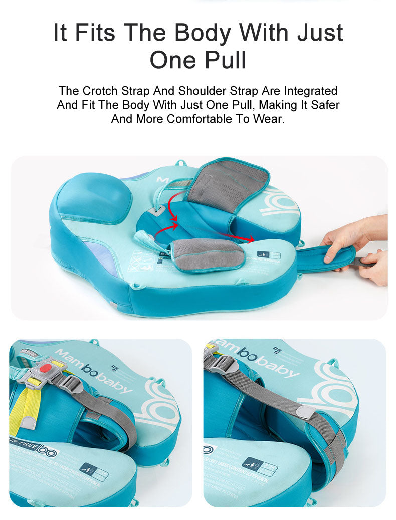 Mambobaby Baby infant Swimming Pool Float Deluxe with Canopy and Tail