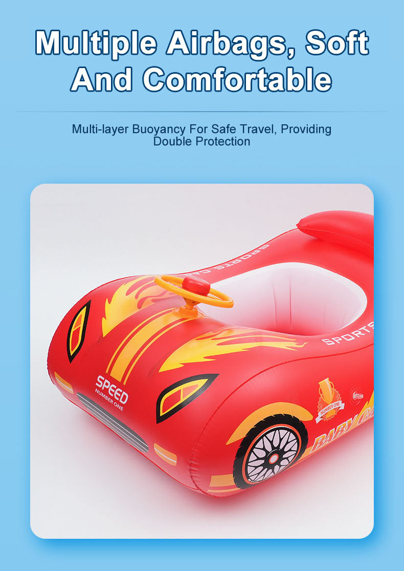 Baby Infant Swimming Pool float Sunshade Inflatable Sports Car Style
