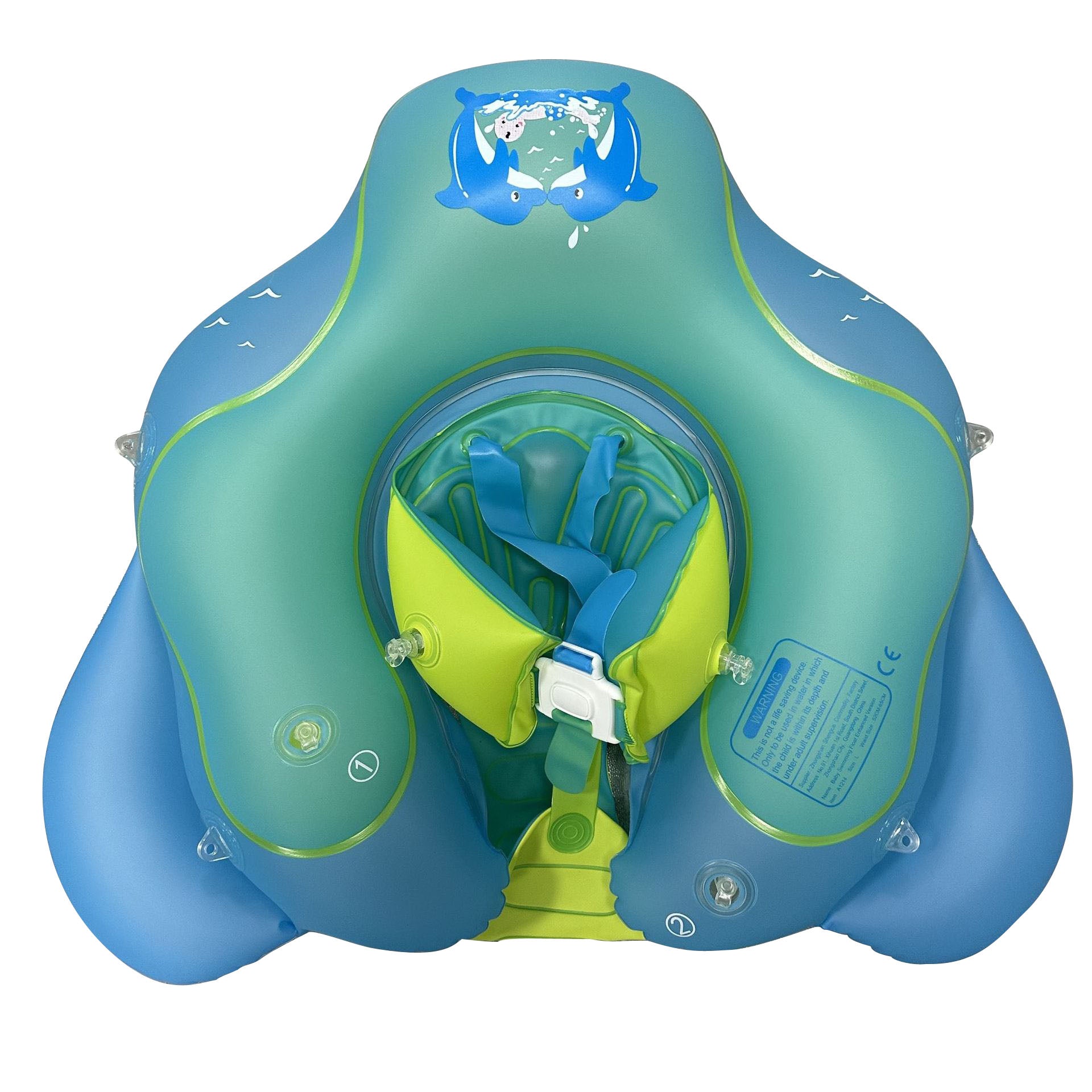 Baby Infant Swimming Pool float seat Ring Anti-rollover Sunshade Inflatable