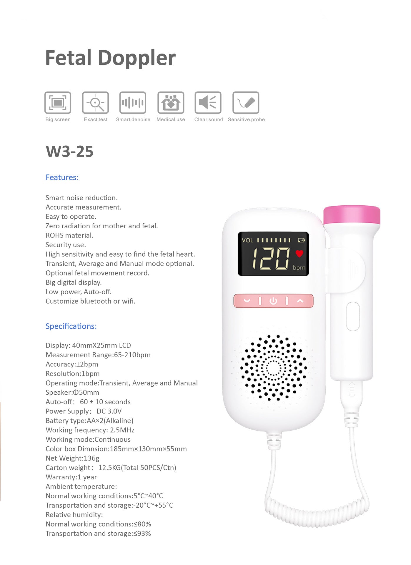 Portable Baby Heartbeat Tracker: At-Home Fetal Doppler for Moms