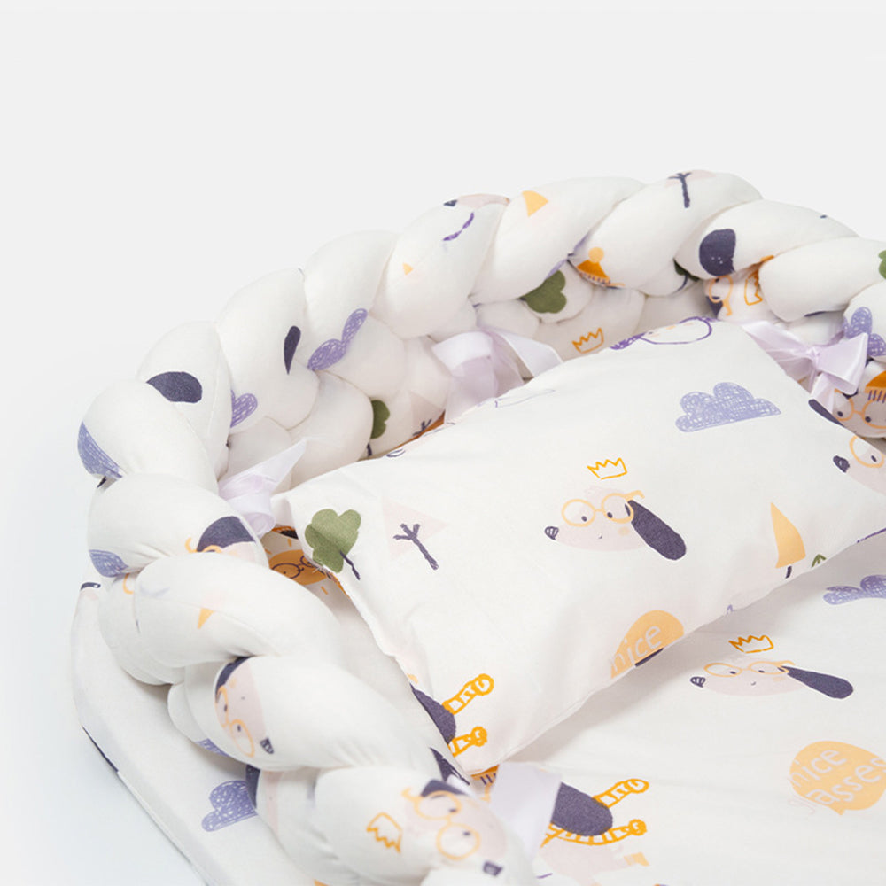 Baby spiral crib bedding set with mosquito net Cot bumper set portable