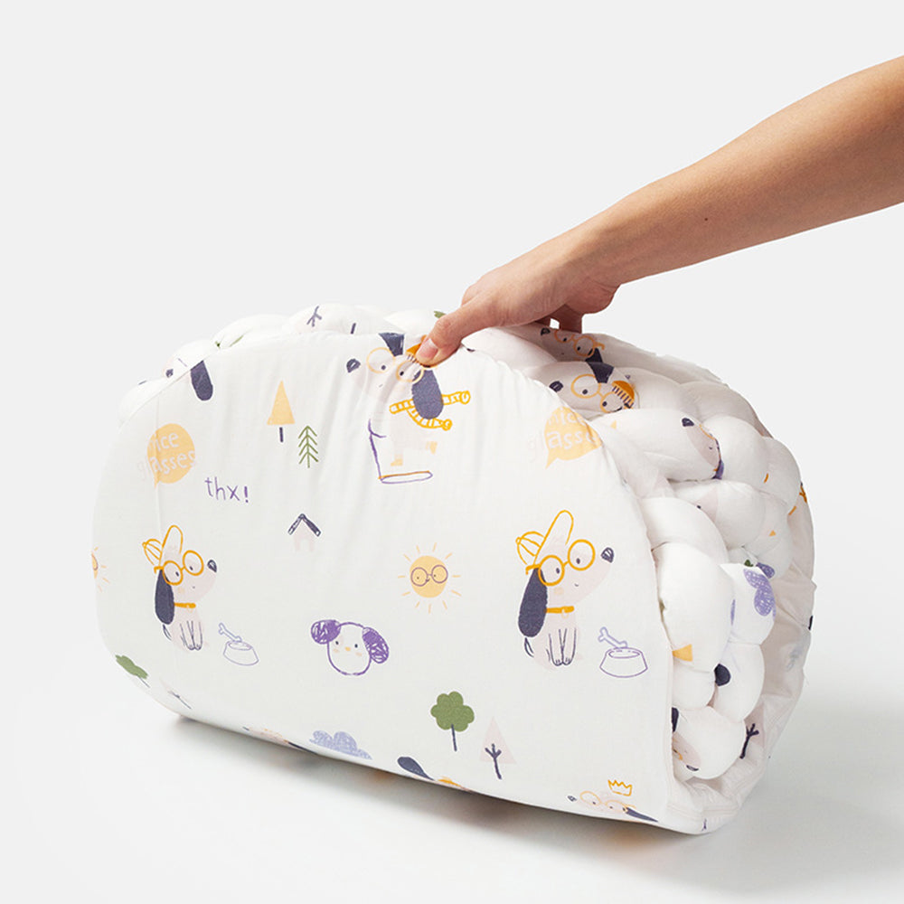 Baby spiral crib bedding set with mosquito net Cot bumper set portable