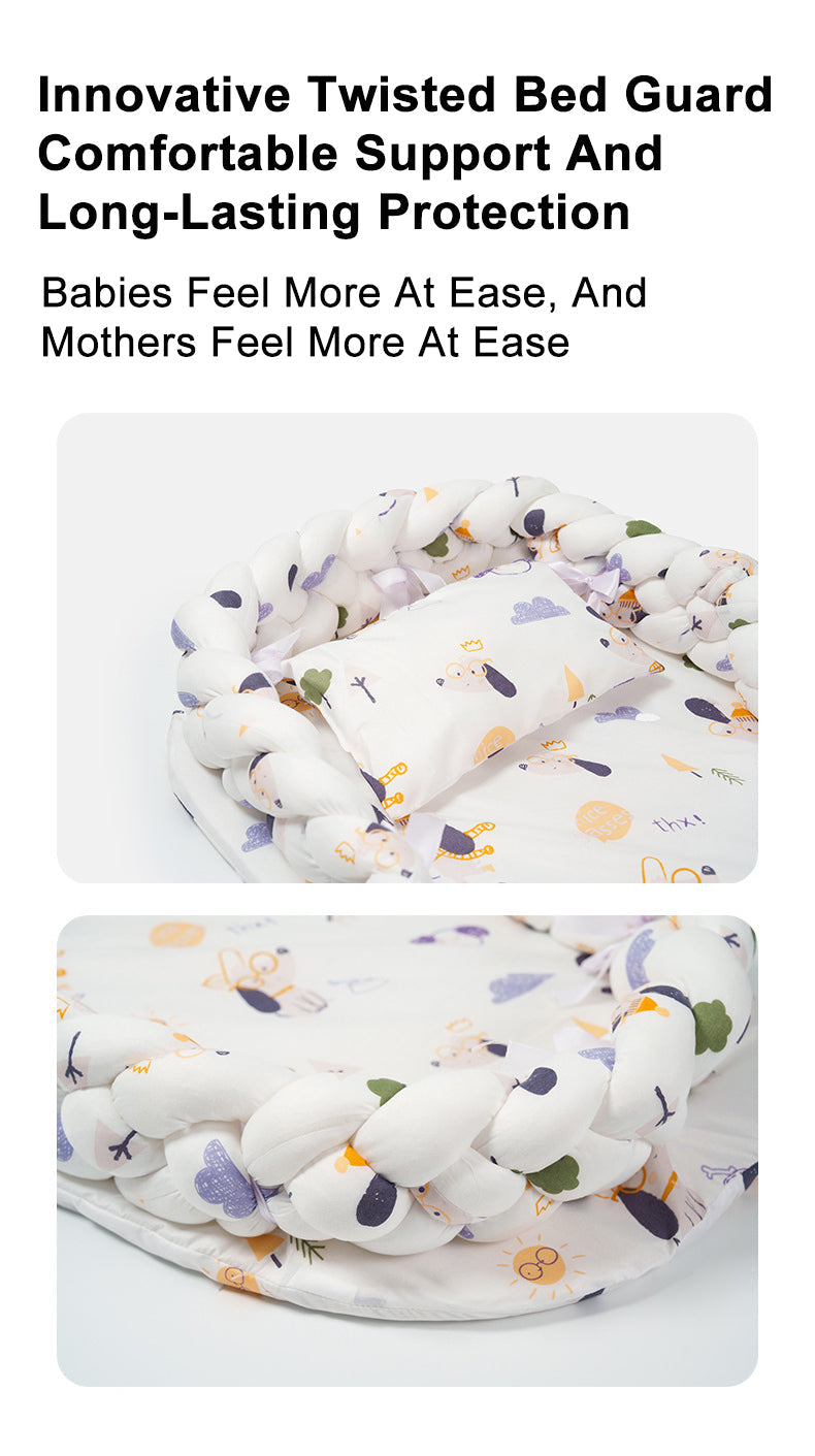 Baby spiral crib bedding set with mosquito net Cot bumper set portable