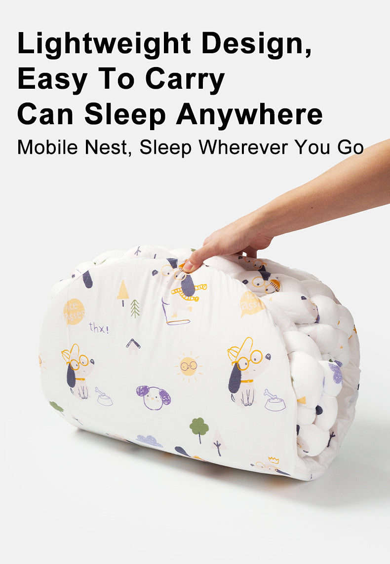 Baby spiral crib bedding set with mosquito net Cot bumper set portable