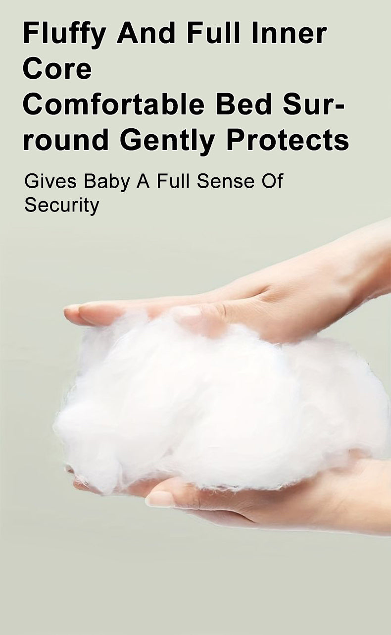 Baby spiral crib bedding set with mosquito net Cot bumper set portable