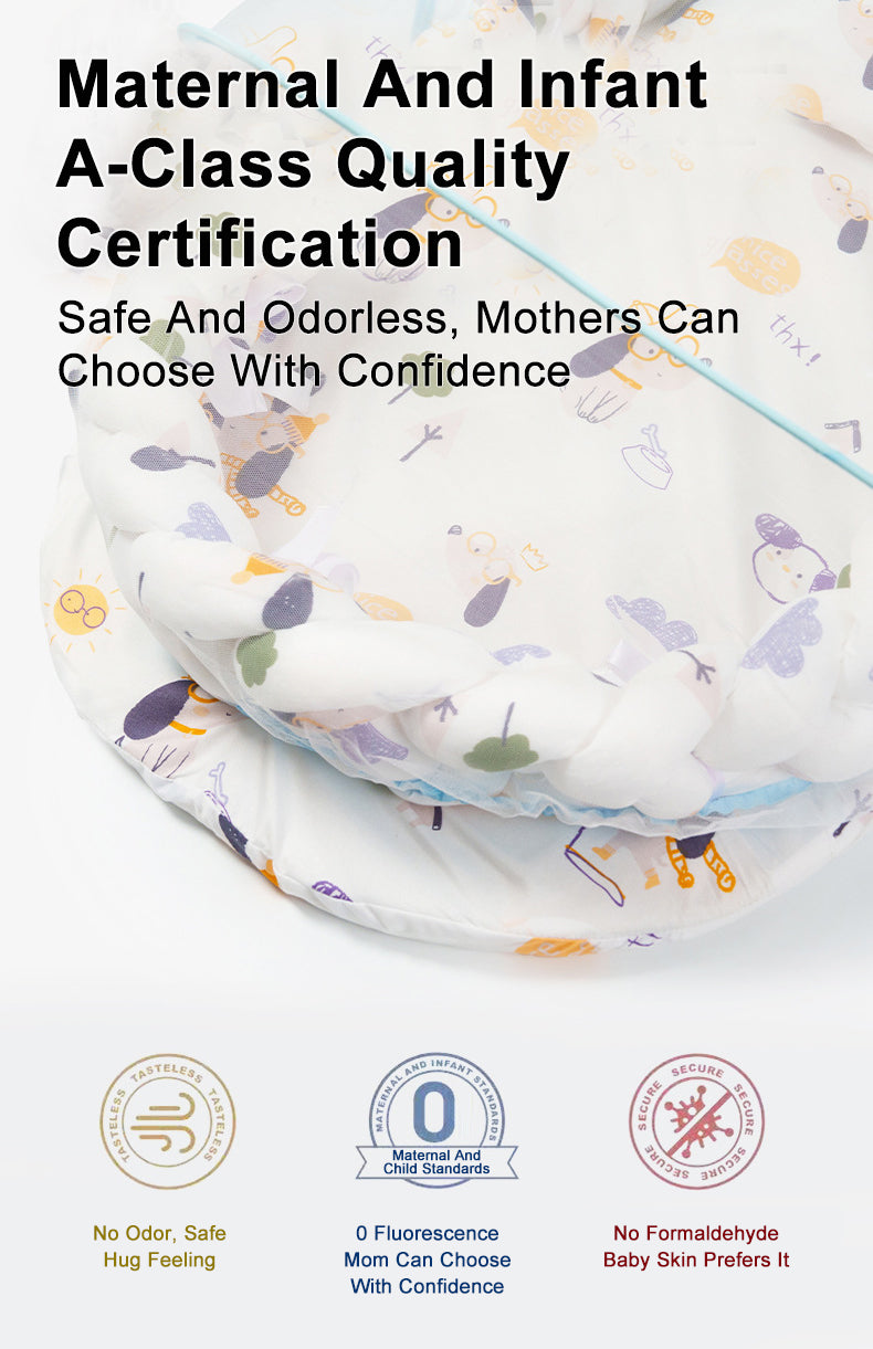 Baby spiral crib bedding set with mosquito net Cot bumper set portable