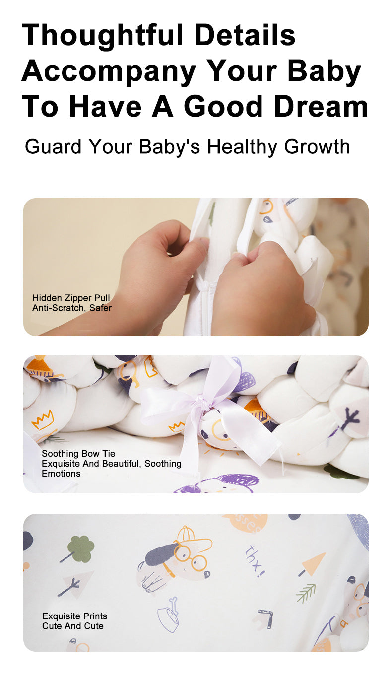 Baby spiral crib bedding set with mosquito net Cot bumper set portable