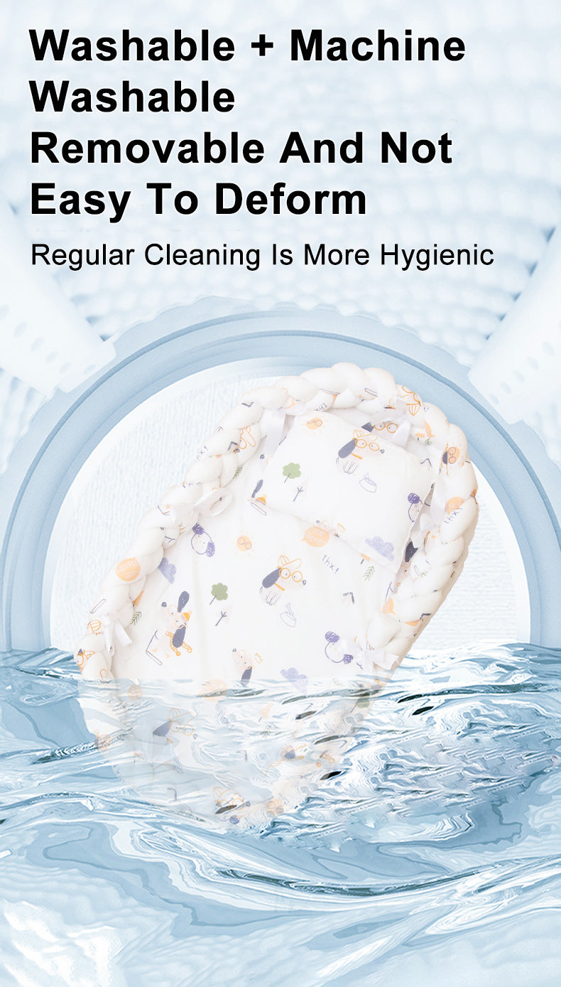 Baby spiral crib bedding set with mosquito net Cot bumper set portable