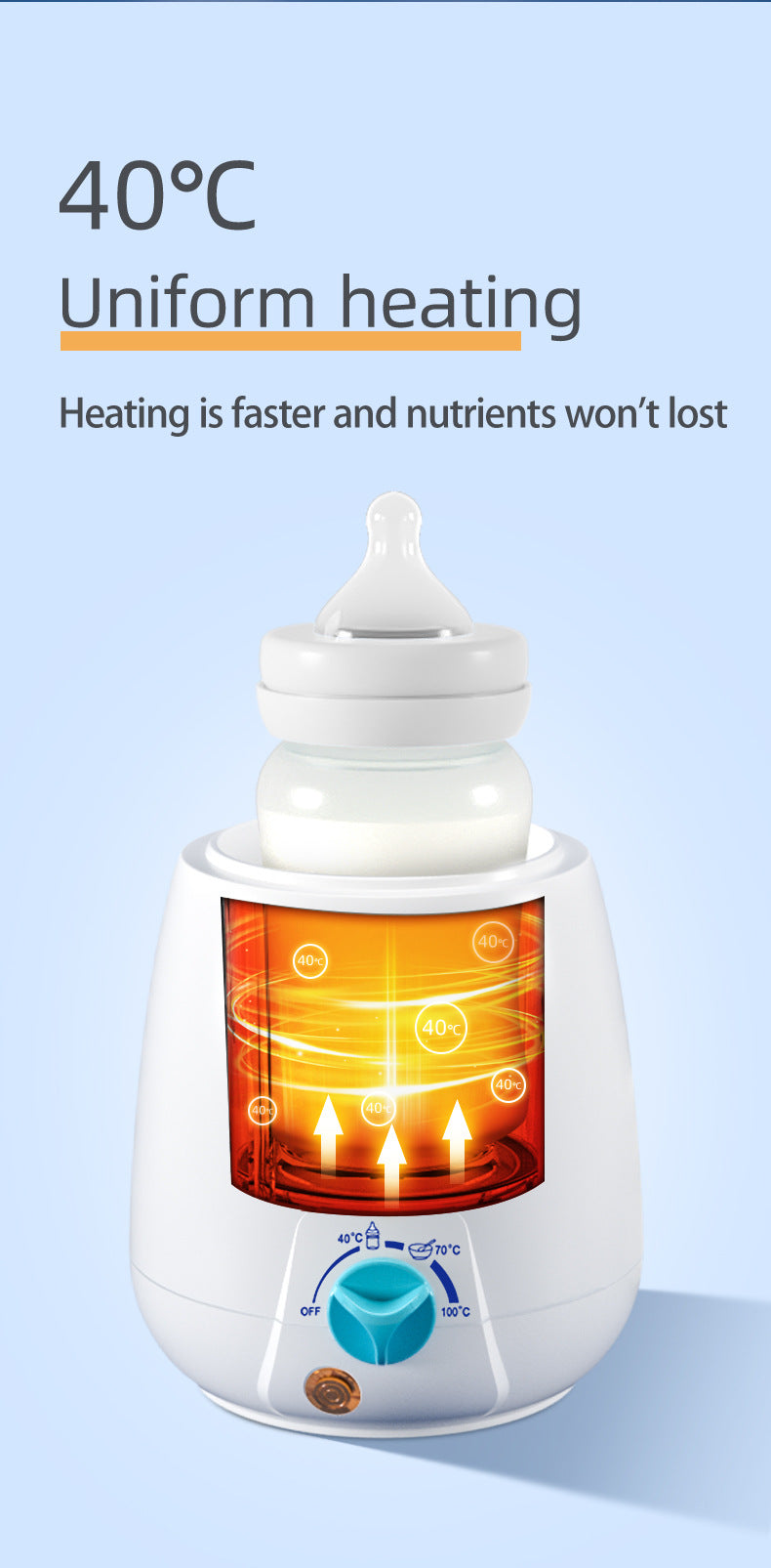 Single bottle baby milk warmer