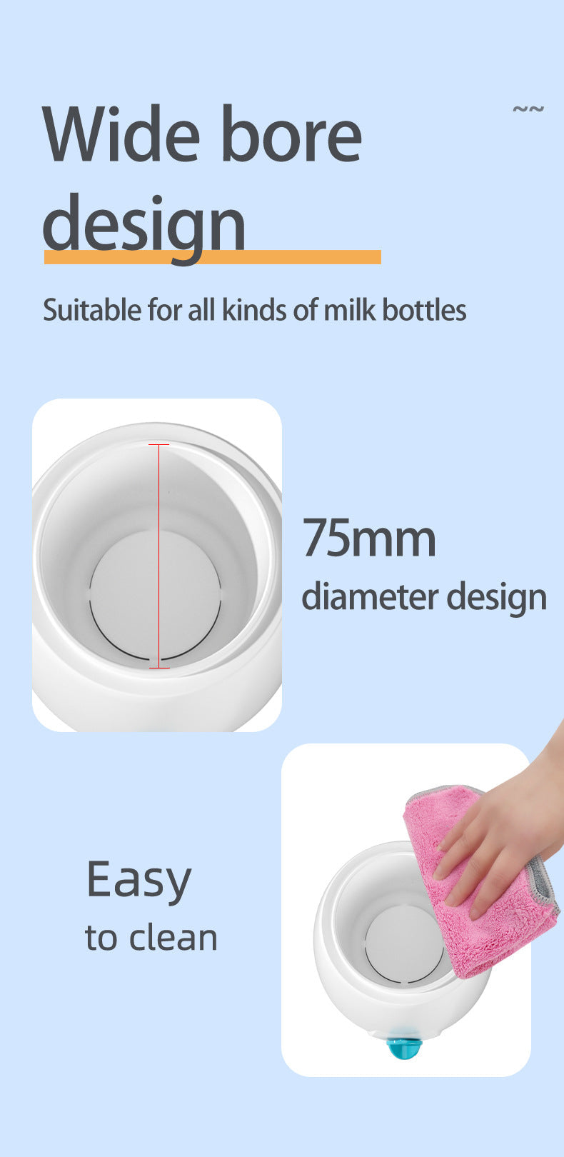 Single bottle baby milk warmer
