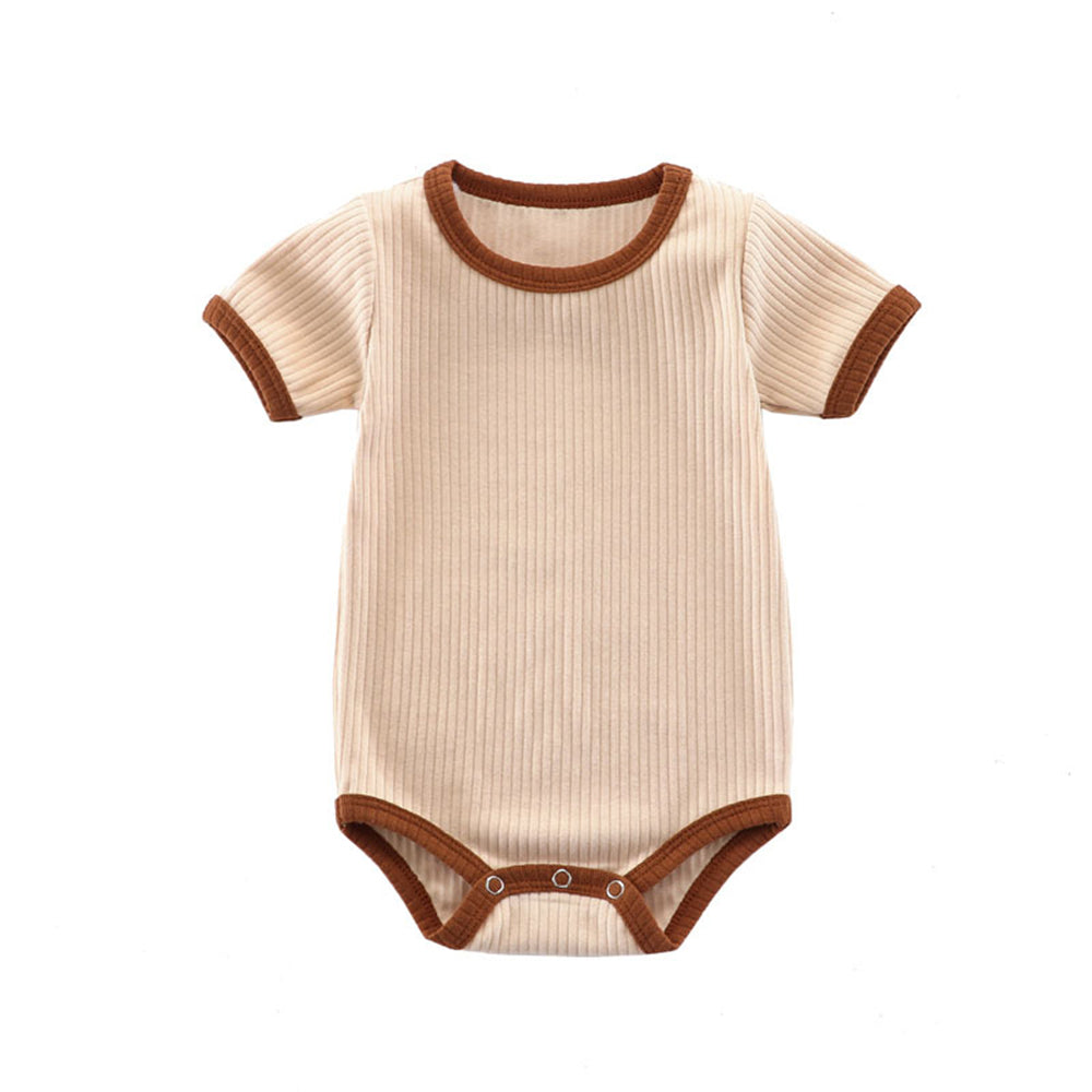 Baby Newborn crawling clothes ribbed jumpsuit triangle romper