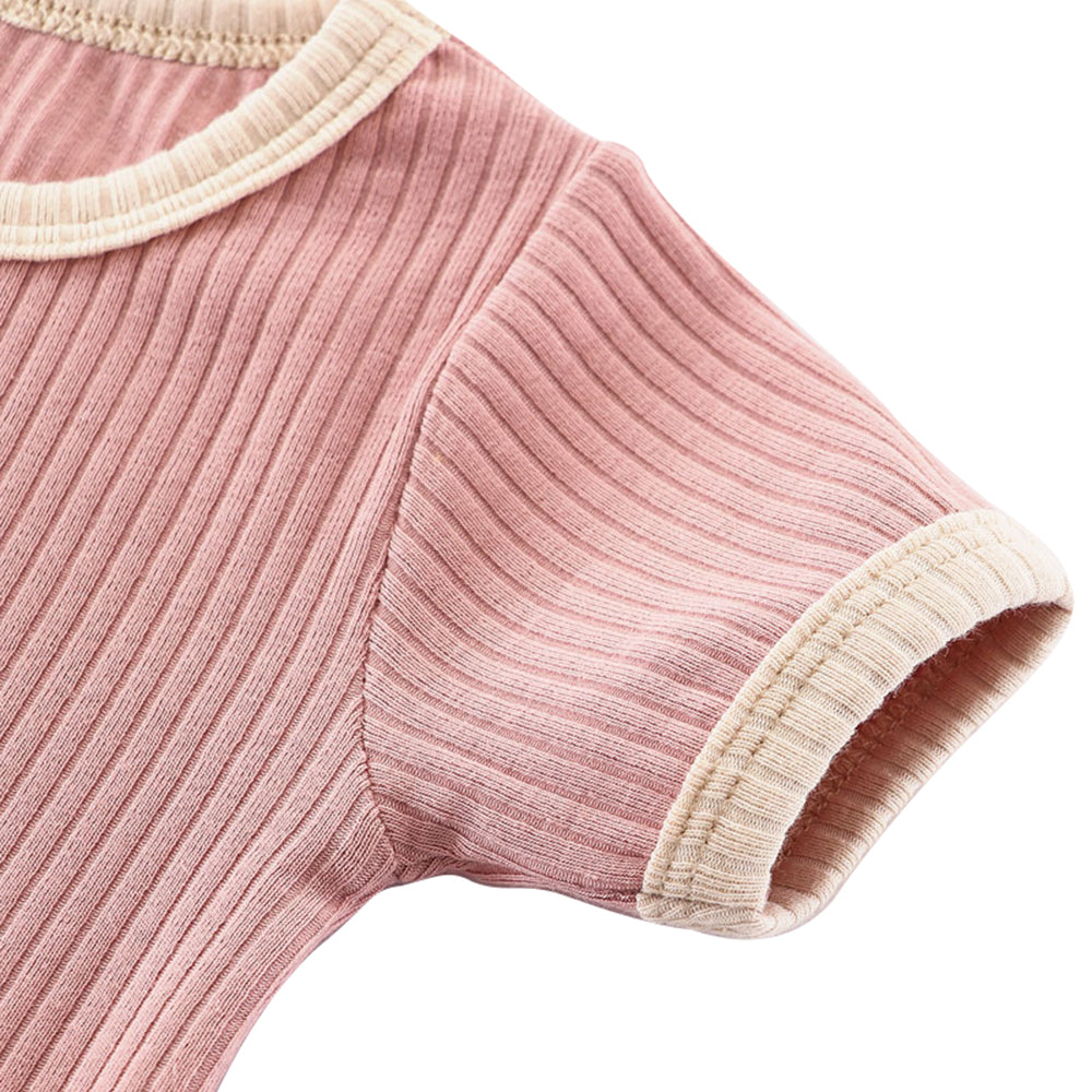 Baby Newborn crawling clothes ribbed jumpsuit triangle romper