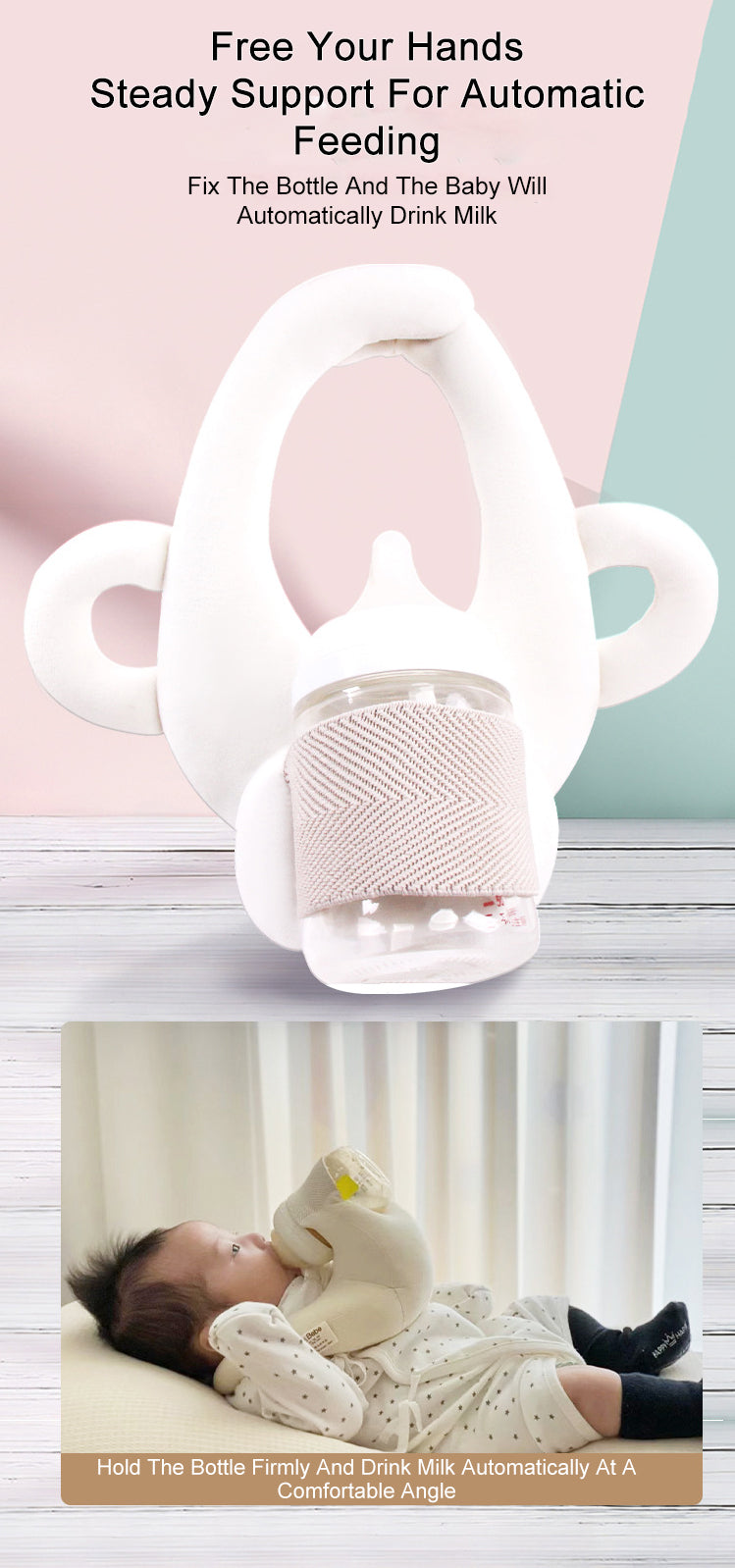 Bottle Feed for Baby Holder Hands Free Self Feeding Breastfeeding