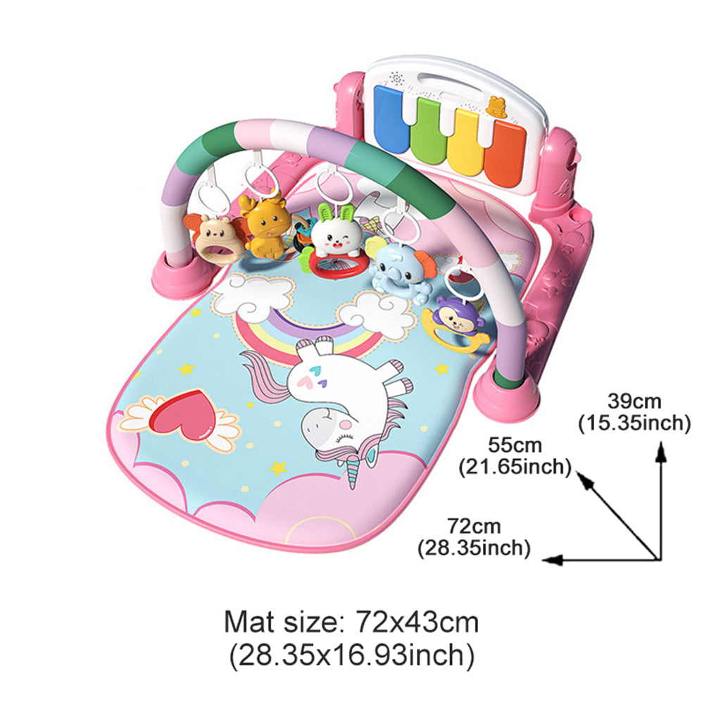 Baby Activity Gym Toy Play Game Mat Newborn with Music Pedal Piano