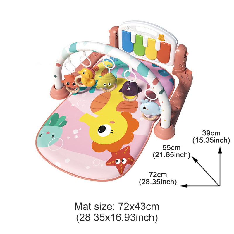 Baby Activity Gym Toy Play Game Mat Newborn with Music Pedal Piano