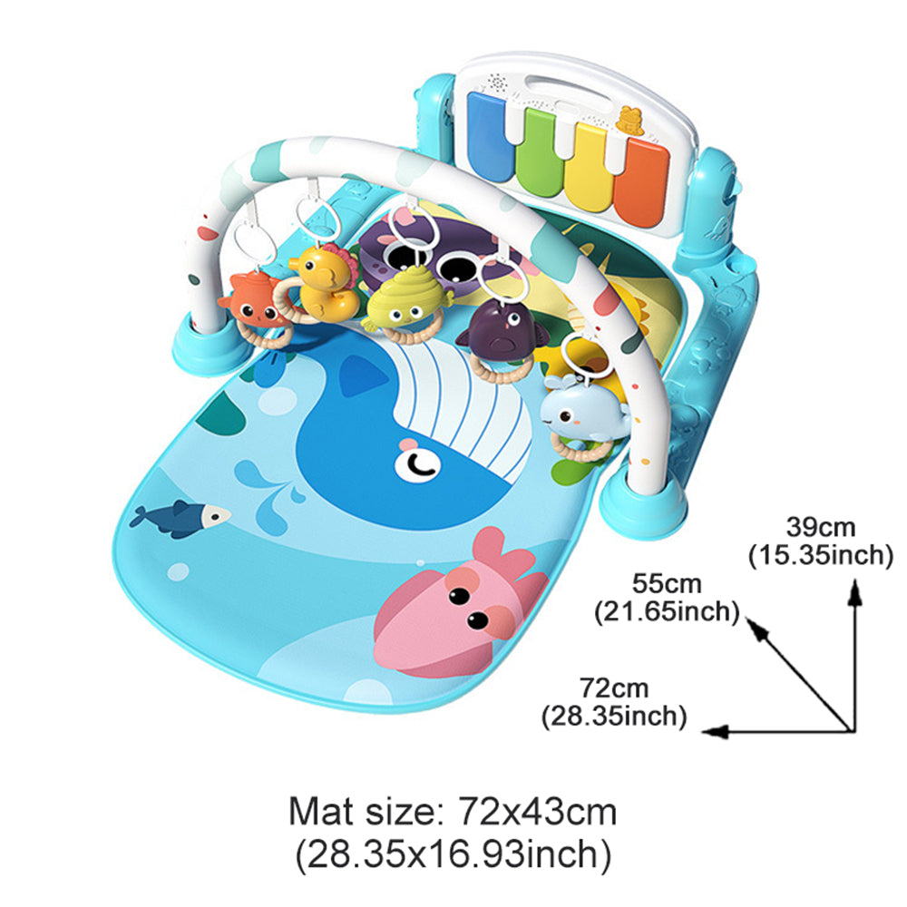 Baby Activity Gym Toy Play Game Mat Newborn with Music Pedal Piano