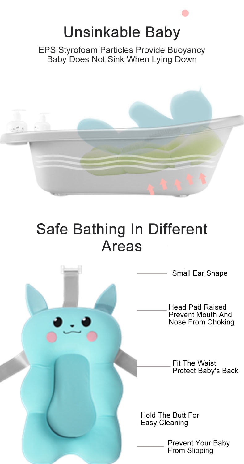 Baby bath mat bed net bag can sit lie for bath tub