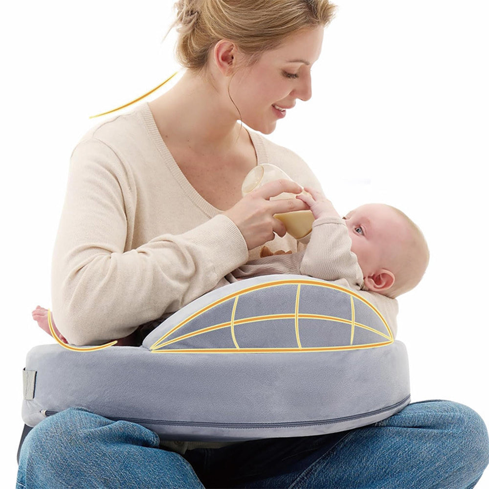 Mom Nursing Pillow Adjustable Breastfeeding Pillow for Mom & Baby Comfort with Back Support