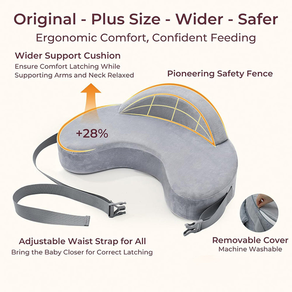 Mom Nursing Pillow Adjustable Breastfeeding Pillow for Mom & Baby Comfort with Back Support
