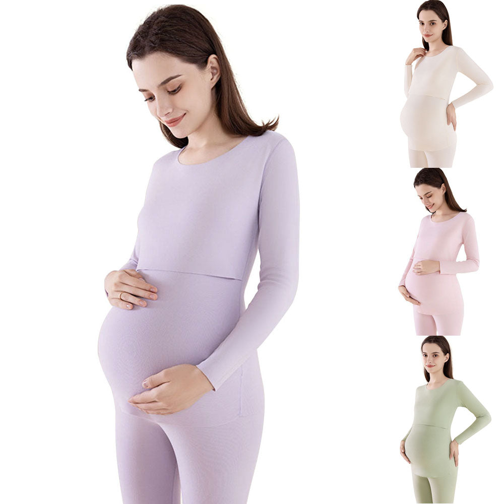 Postpartum Nursing Pajamas Set: Soft Breastfeeding Nightwear for Moms