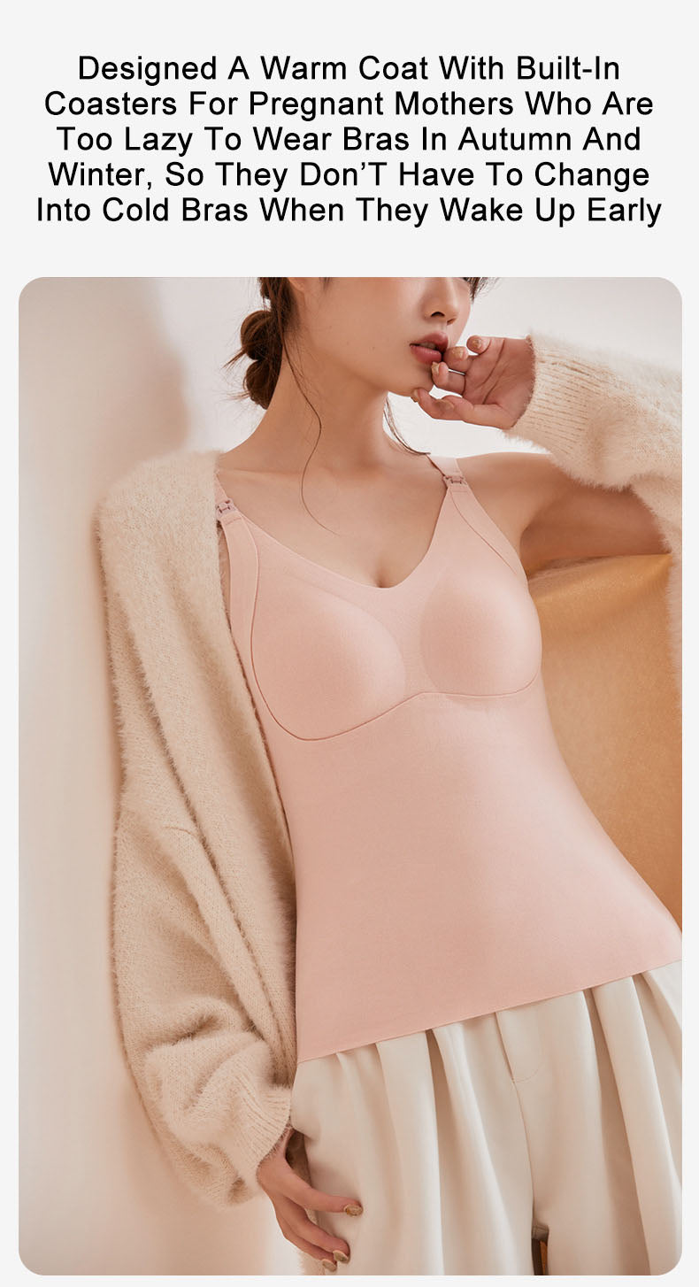 Wirefree Nursing Bras: Thermal Support Vests for Breastfeeding Comfort