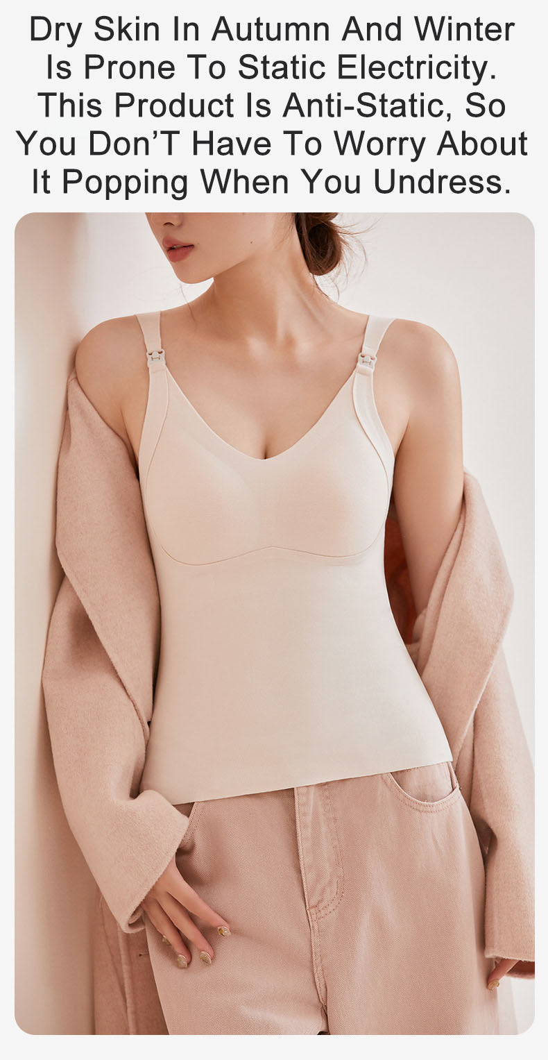 Wirefree Nursing Bras: Thermal Support Vests for Breastfeeding Comfort