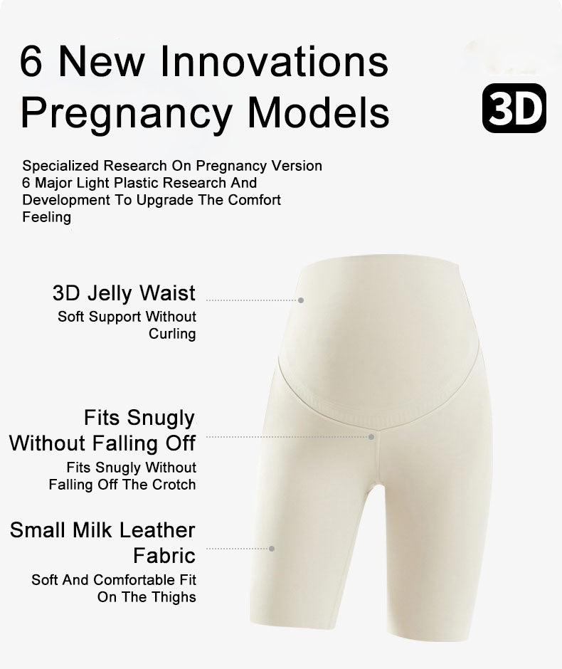 Anti-Slip Belly Support Leggings Mid-length | Full Coverage for Active Moms
