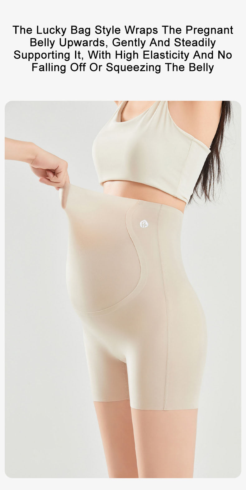 Anti-Slip Belly Support Leggings | Full Coverage for Active Moms